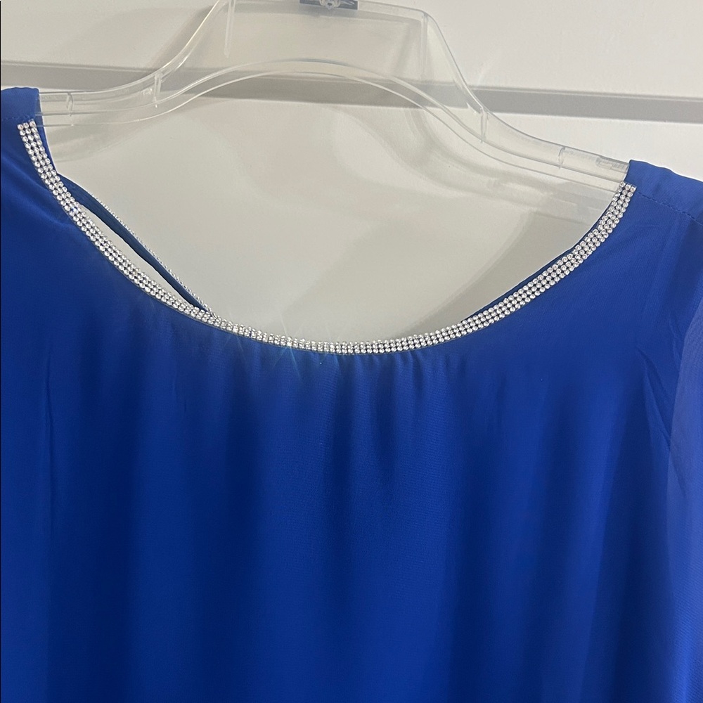 MSK Royal Blue Asymmetrical Dress - Picture 4 of 13